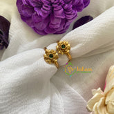 Premium AD Stone Toe Rings -Blossom Green-G7610